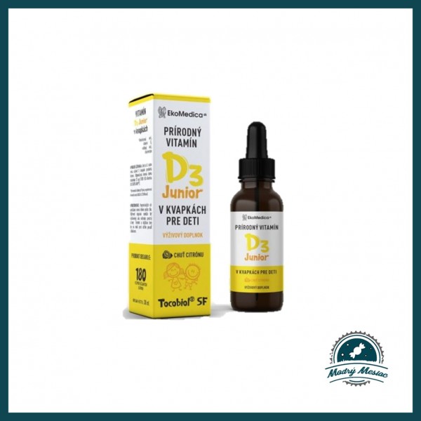 Vitamín D3 v kvapkách pre deti Junior citrón | 30ml
